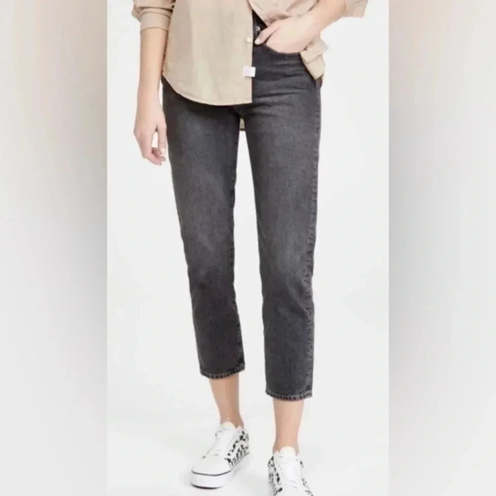 NWT Anthropology Edwin Hana Crop Denim Jeans Rapture Size 26 Straight Leg - Picture 2 of 8